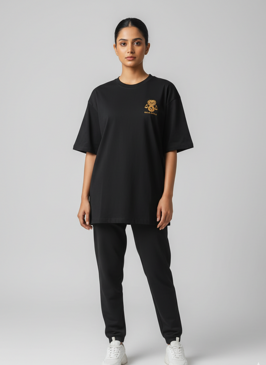 Tokyo Street Black Oversized Tee - Unisex | 240gsm